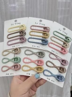 Matte Pastel Loop Snap Hair Clips