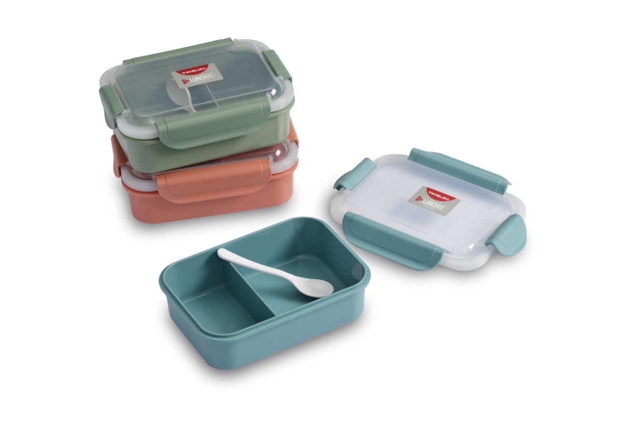 PP Plastic Lunch Box, 950 ml, 20.5 x 14.5 x 8.5 cm