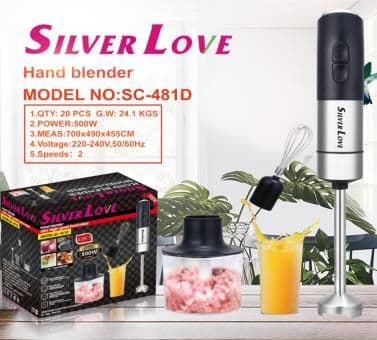 Stainless Steel Hand Blender SC-481D, 500W