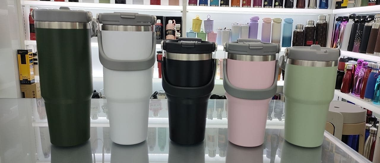 Diwangxin DWX-5193-2 Handled Tumbler with Grey Lid, 600ml 3