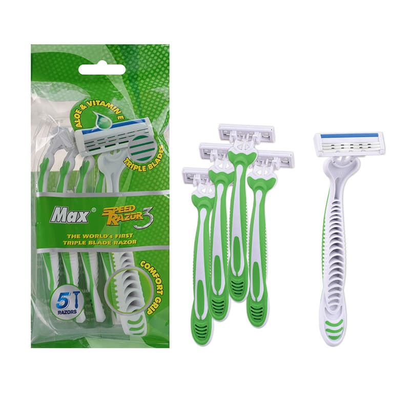 Men's Disposable Triple-Blade Manual Razors, 5-Pack 4
