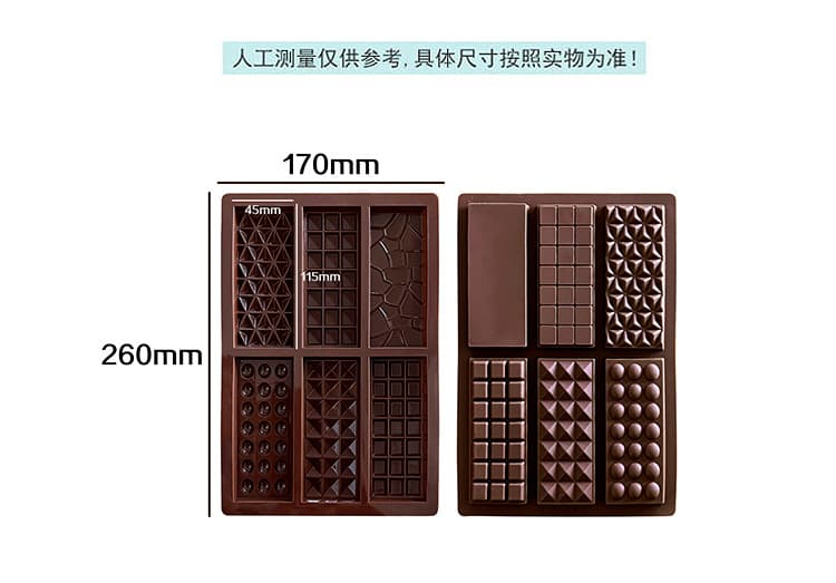 Dubai Chocolate Silicone Mould, Multiple Designs, Easy-Release 8