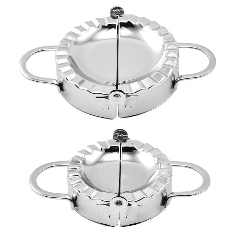 Stainless Steel Manual Dumpling Maker, Large & Small 3