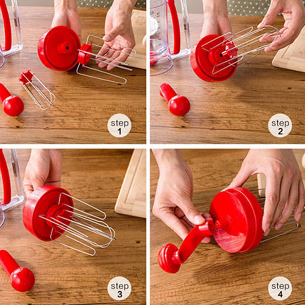 Hand-Cranked Batter Dispenser Cup with Funnel for Pancakes & Cake 3
