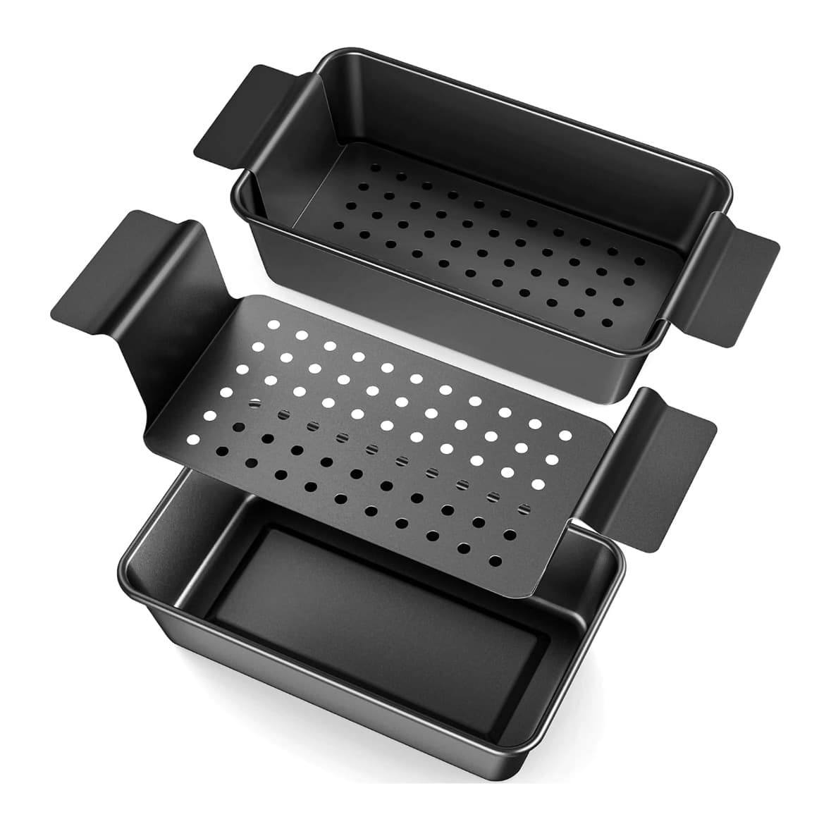 Non-Stick Toast & Loaf Tin with Side Handles, Black 5