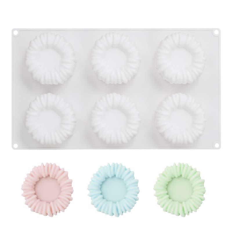 6-Piece Food-Grade Silicone French Dessert & Mousse Cake Mould Set 3