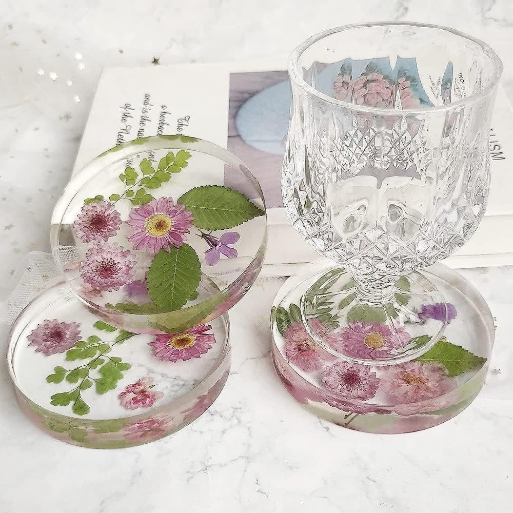 6-Piece Large Round Coaster Resin Silicone Mould Set 3