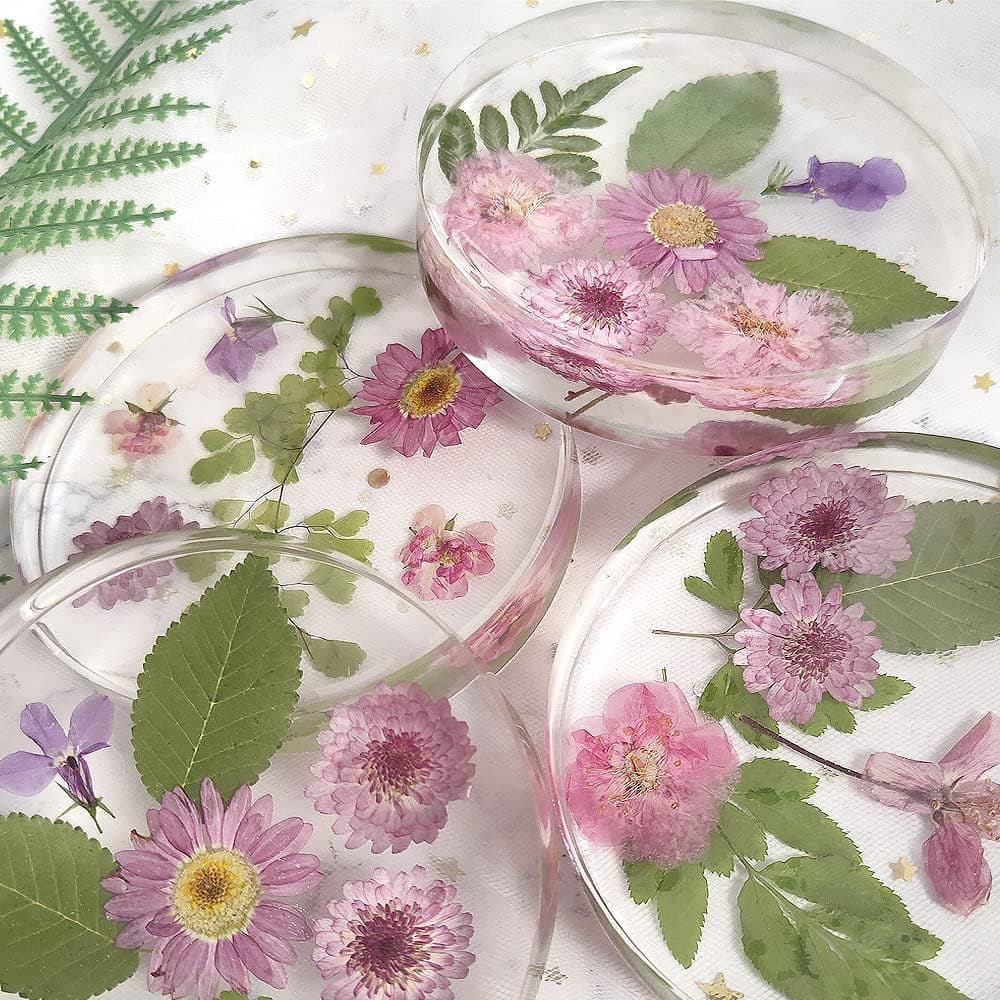 6-Piece Large Round Coaster Resin Silicone Mould Set 4