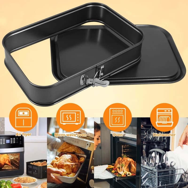 Rectangular Carbon Steel Non-Stick Baking Tray, Easy-Release 3