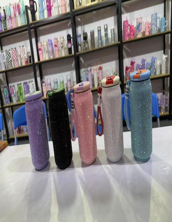 Rhinestone Stainless Steel Tumbler, 900 ml, Ref. D045