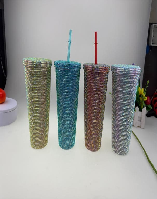 Rhinestone Stainless Steel Tumbler, 650 ml, Ref. D053