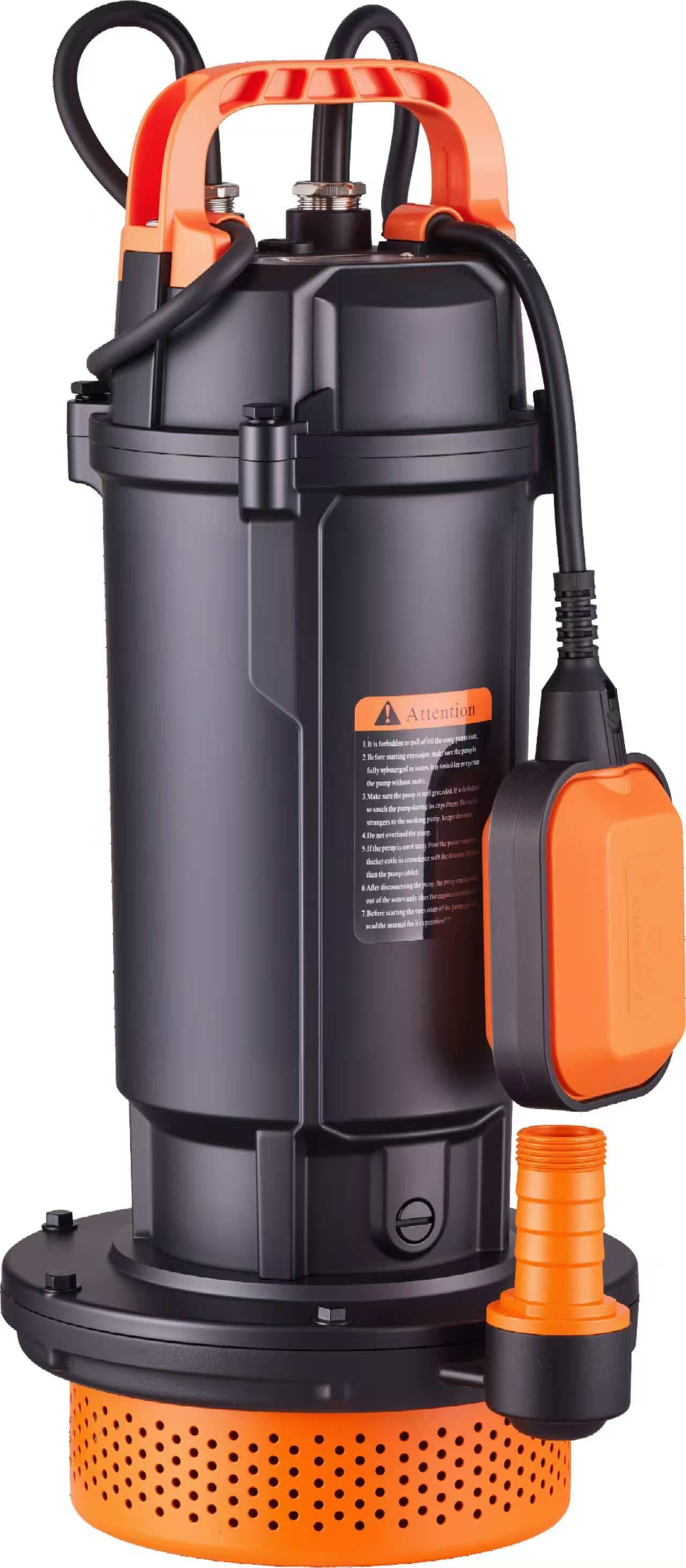 Tolkyo QDX30-6-1.1F Submersible Pump, 1.5HP / 1.1KW, 30 m3/h, 6m Head, Stator ø120*160p