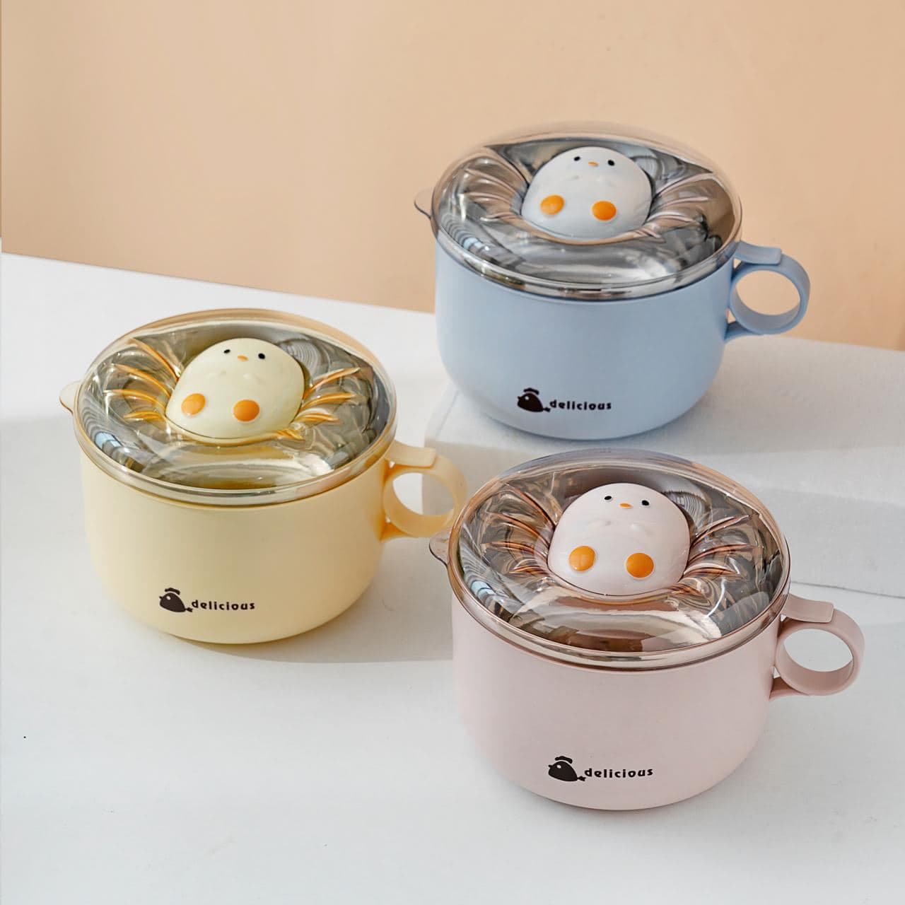 Stainless Steel Noodle Bowl with Handle, 60 pcs/carton