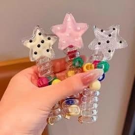 Star Beaded Hair Ties, Pastel