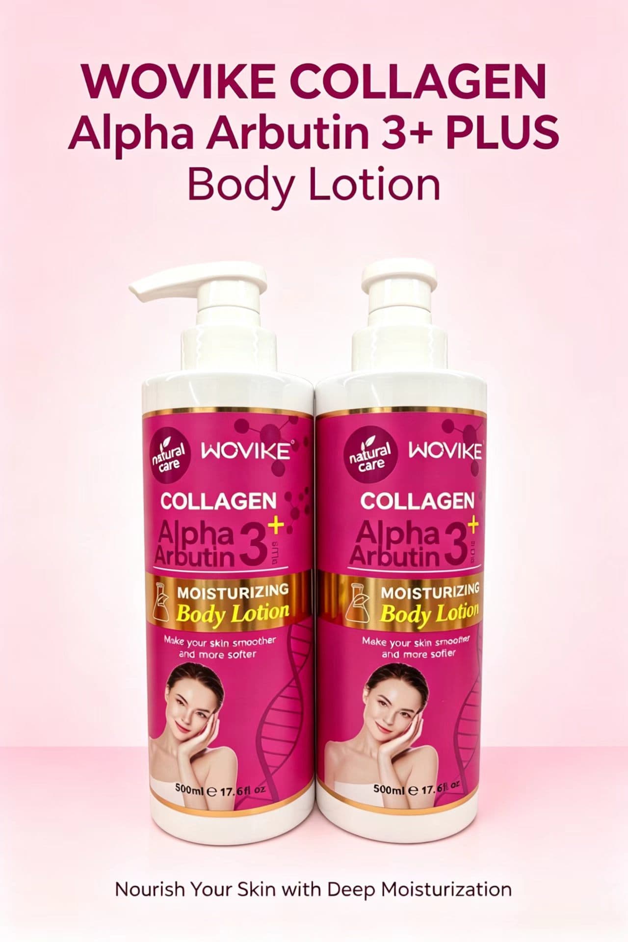 WOVIKE FR026-2 Collagen Alpha Arbutin 3+ Body Lotion, 500ml