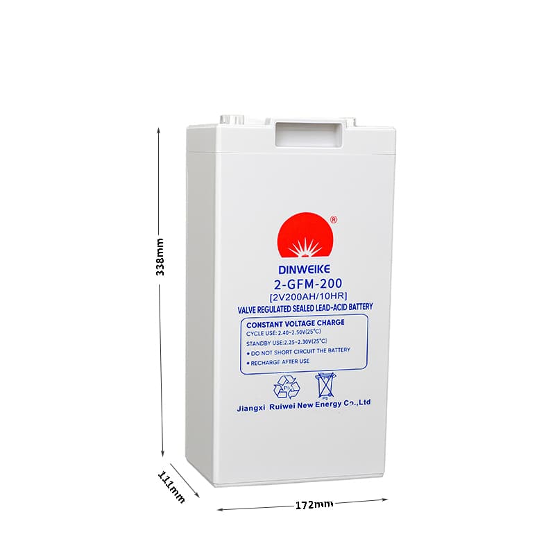 Ruiwei 2V200AH Sealed Lead-Acid Battery, 2V 200Ah, 12.3kg