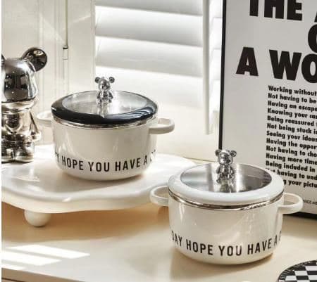 304 Stainless Steel Soup Bowl, 640 ml, 22.6 x 16.4 x 7.4 cm