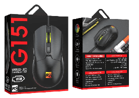 R8 G151 6D Wired Gaming Mouse LED, 1200-1800-2400-3600 DPI, 6 Buttons