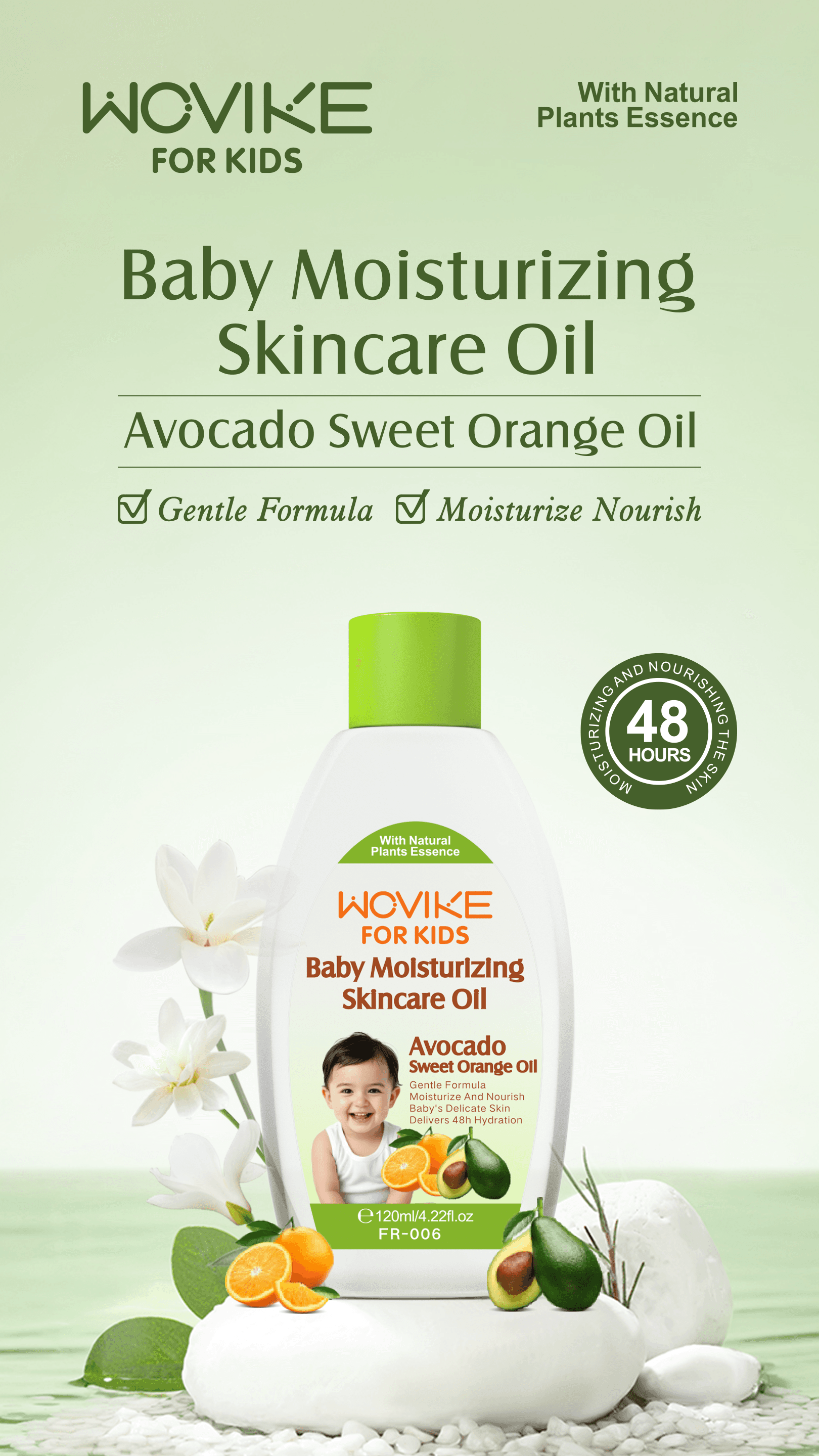 WOVIKE FR006 Baby Oil, 120ml