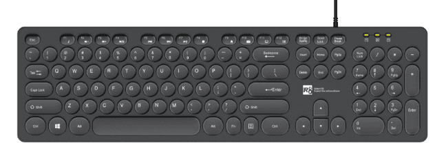 R8 GT208 Office Wired Keyboard with multimedia function keys Arabic layout, 104 Keys