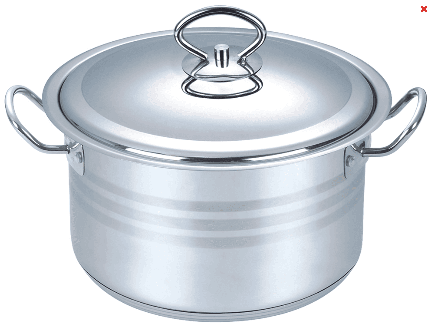 A-116 Deep Stock Pot with Mirror Lid, Small