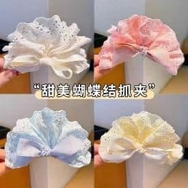 Organza Bow Claw Clip, Pastel Assortment