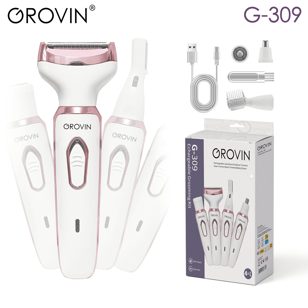 GROVIN G-309 4-in-1 Lady's Grooming Kit
