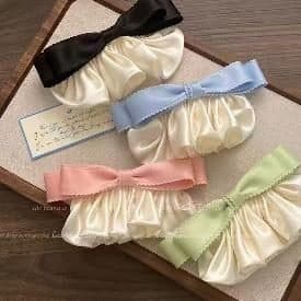 Satin Bow Hair Clips, Assorted Colours