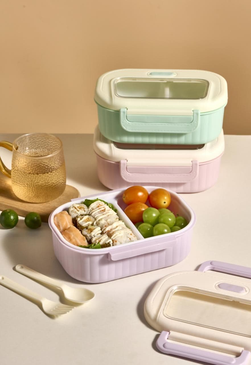 Stainless Steel Bento Box with Folding Handle, 48 pcs/carton, Ref. LB6483