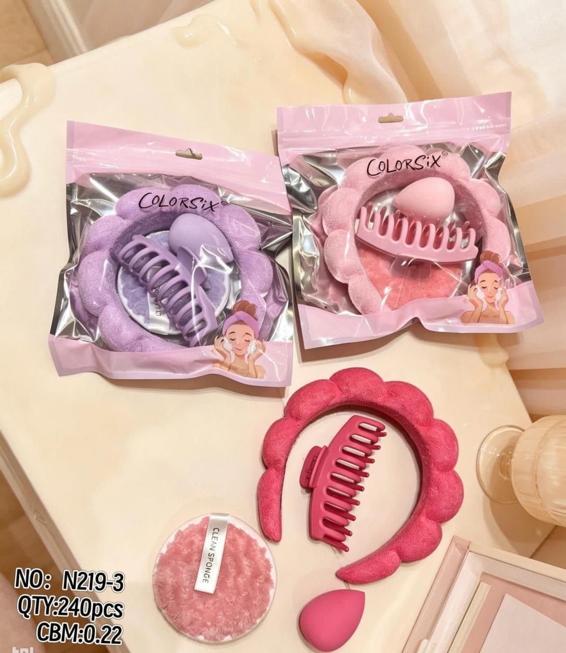 Spa Headband and Skincare Accessory Set N219-3