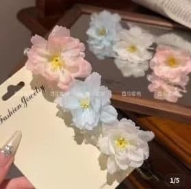 Cherry Blossom Hair Clips, Pastel
