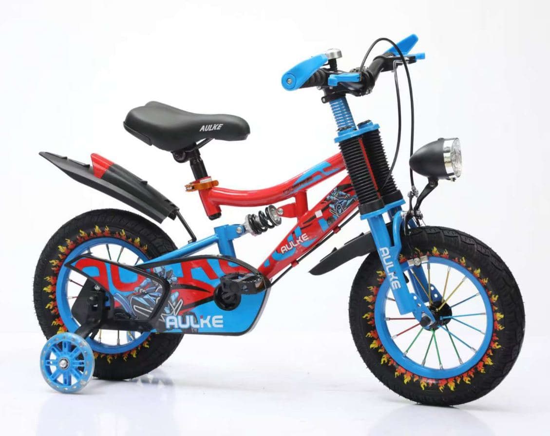 AULKE Kids Bike with Suspension Fork and Headlamp