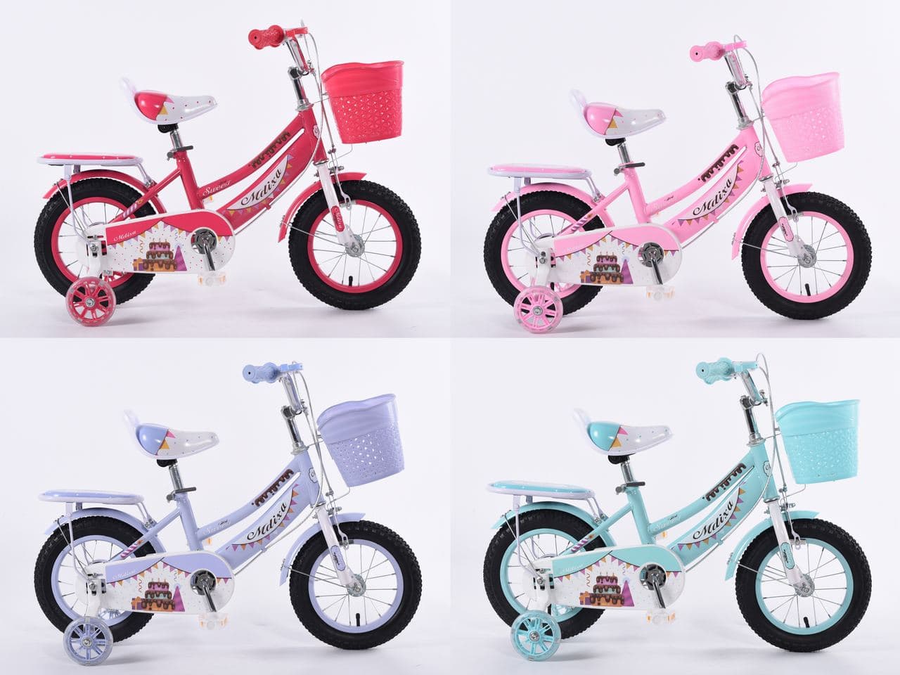 TG Girls Bike with Woven Basket and Rear Rack