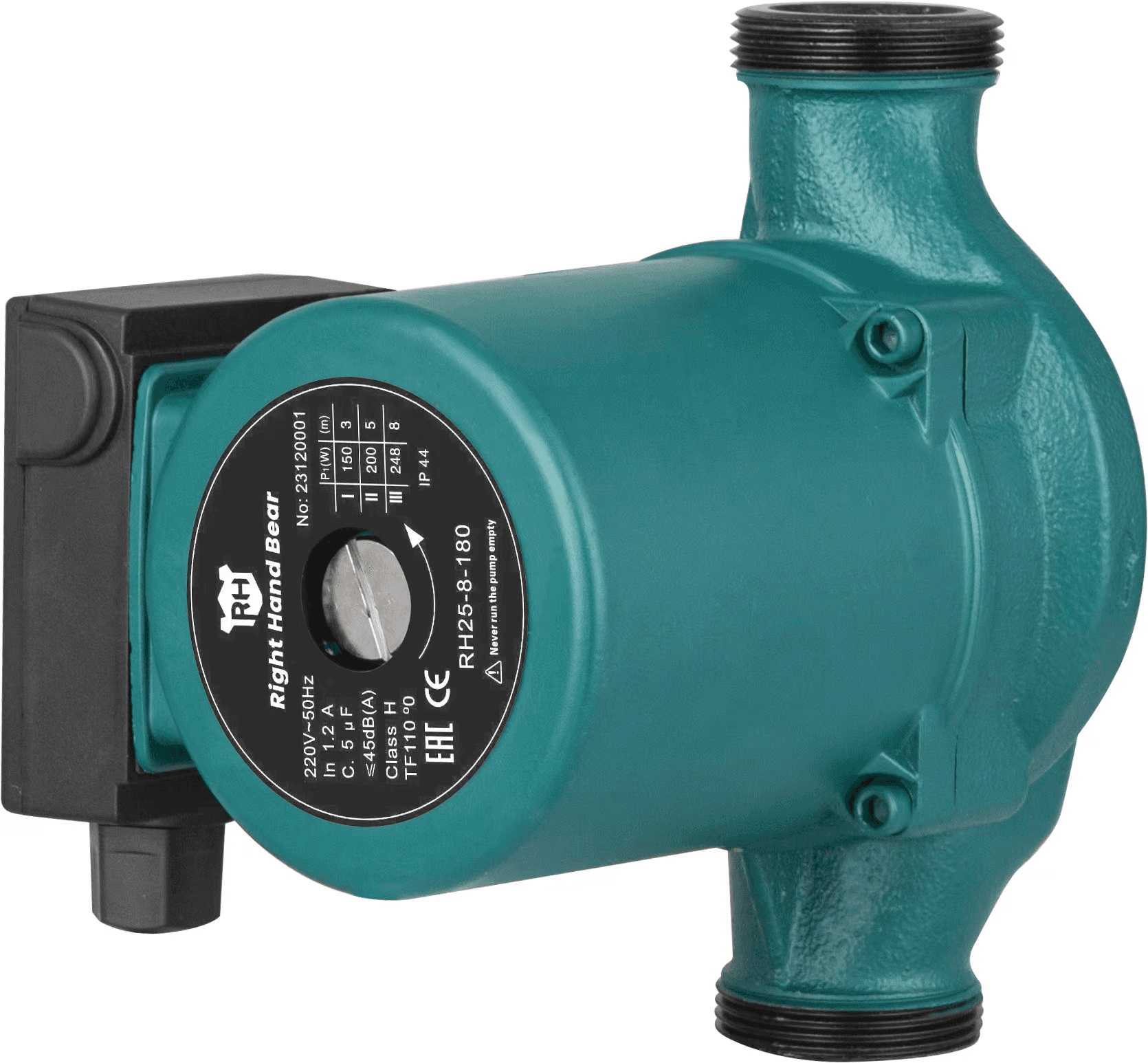 Tolkyo LRS32-8-180 Self-Priming Booster Pump, 320W, 2 m3/h, 8m Head, Stator ø95*80p