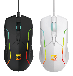R8 G207 6D Wired Gaming Mouse RGB Lighting, 1200-2400-3200-4800-7200 DPI