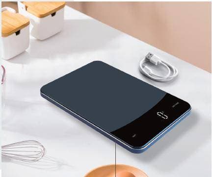 Digital Kitchen Scale 20kg, USB Rechargeable, Flat Platform