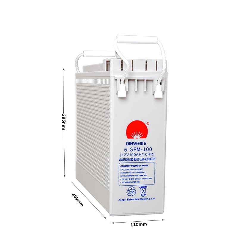 Ruiwei 12V100AH Sealed Lead-Acid Battery, 12V 60Ah, Front Terminal, 25.3kg
