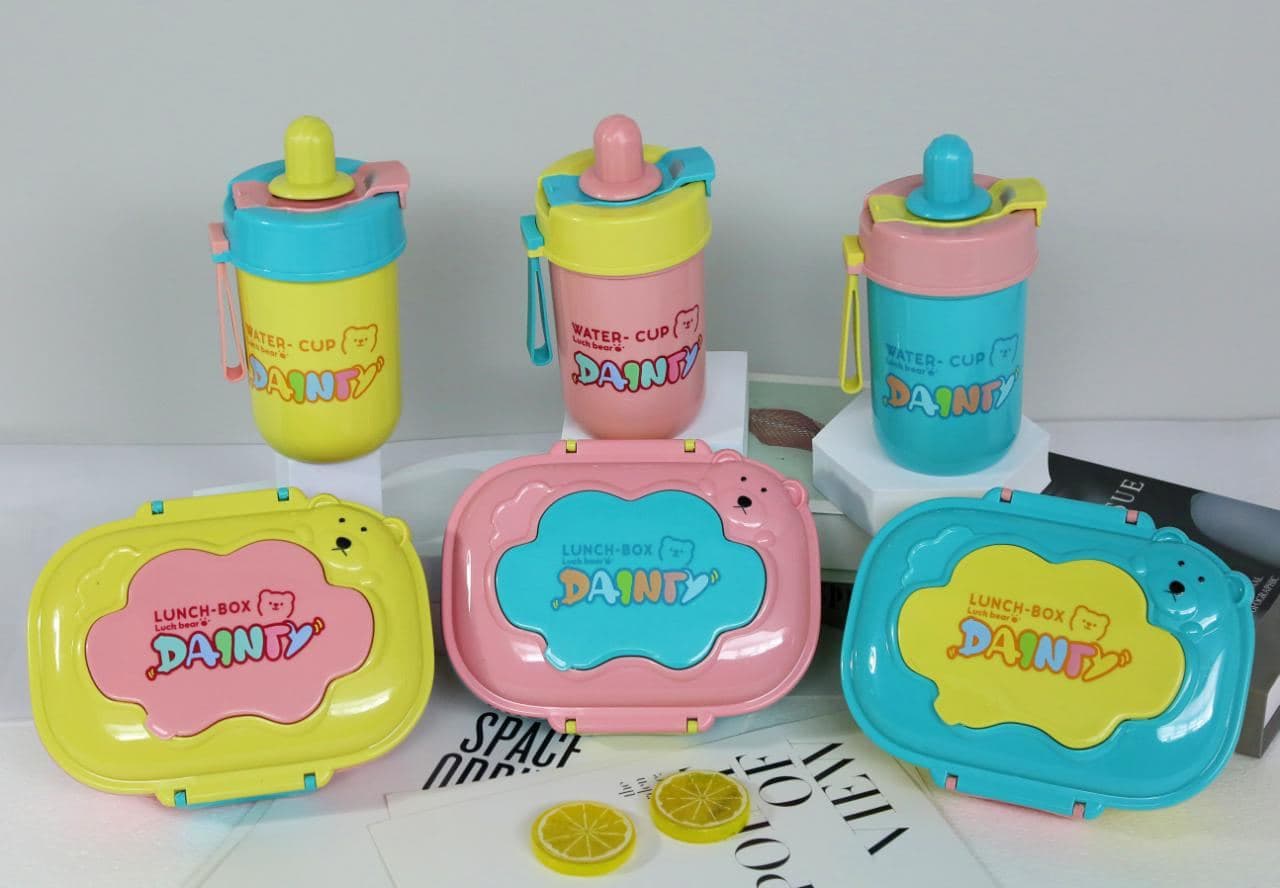 Bunny Shaped Kids Lunch Box and Water Bottle Set, 108 pcs/carton
