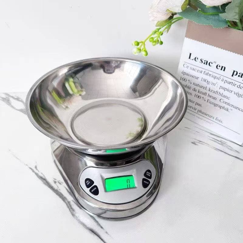 Stainless Steel Kitchen Scale (Battery & Mains)