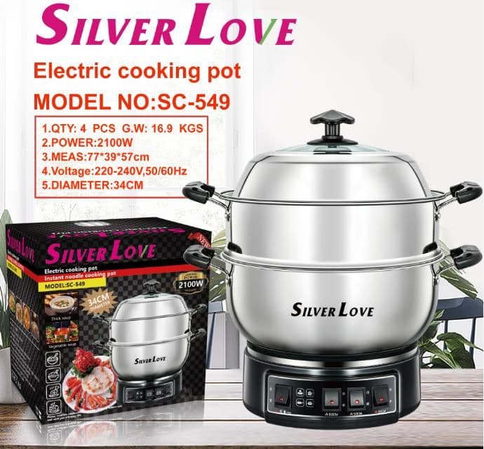 Electric Cooking Pot SC-549, 2100W