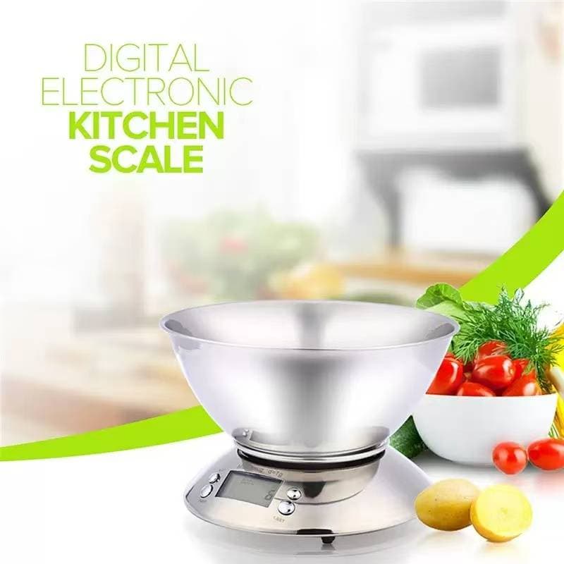 Stainless Steel Kitchen Scale, Detachable Design, 5kg/1g