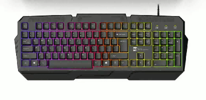 R8 GW101 Wired Gaming Keyboard Single Rainbow Backlight English & Arabic & Spanish layout