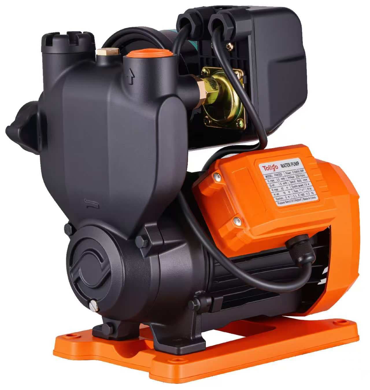 Tolkyo PW550 Self-Priming Booster Pump, 0.75HP / 0.55KW, 2.8 m3/h, 40m Head, Stator ø110*120p
