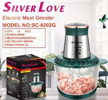 Meat Grinder with Glass Bowl SC-8202G, 2.0L ,Glasscup, 800W