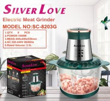 Meat Grinder with Glass Bowl SC-8203G, 3.5L ,Glasscup, 1500W