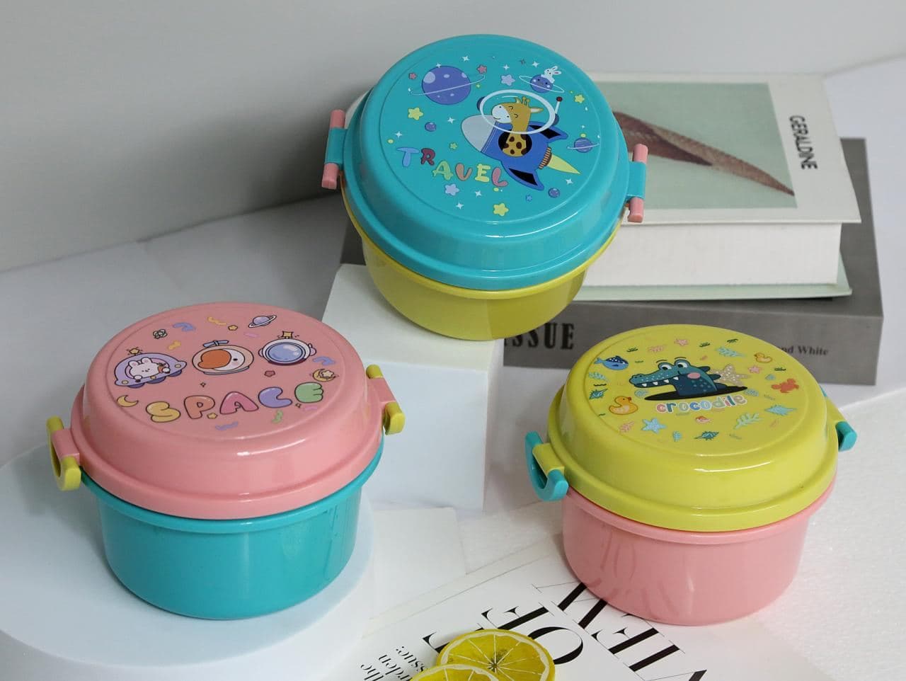 Space Print Kids Lunch Box Set, 72 pcs/carton, carton 65 x 48 x 68 cm