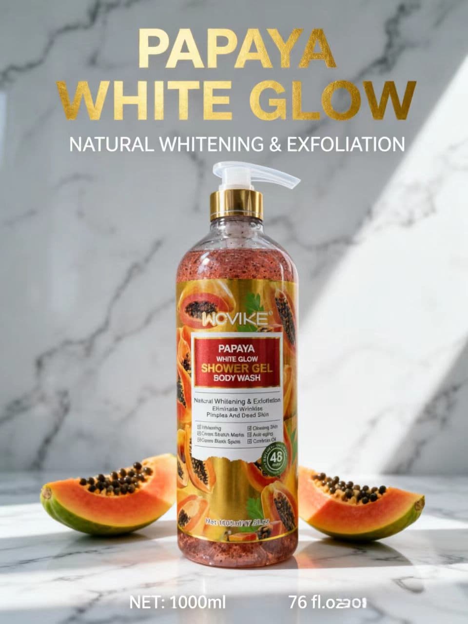 WOVIKE FR-045-5 Papaya Body Wash, 1000ml