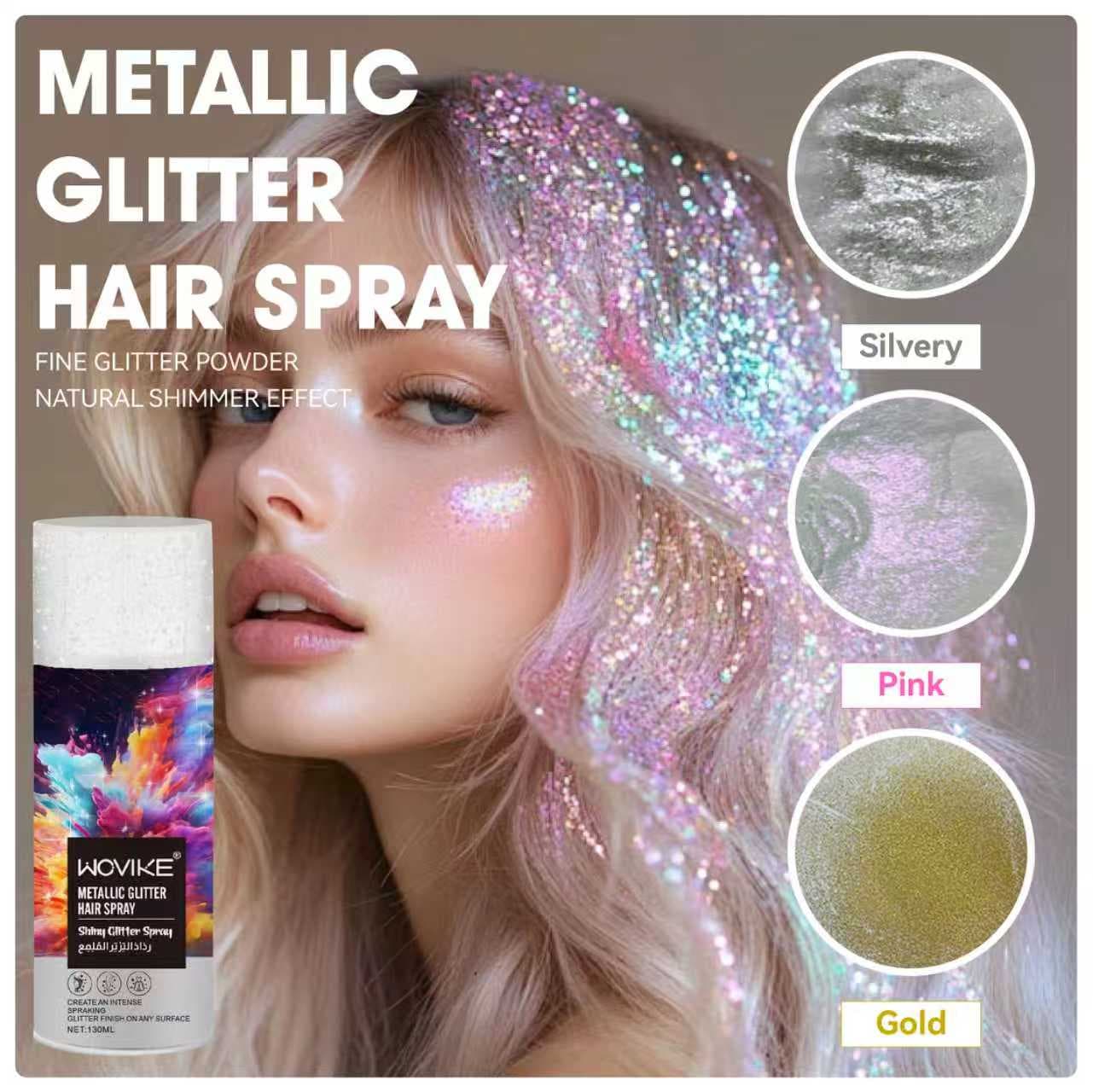 WOVIKE FR-033 Hair Glitter Spray, 150ml