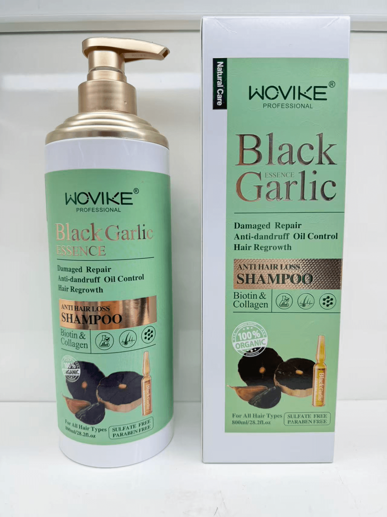 WOVIKE FR042-1 Black Garlic Shampoo, 800ml