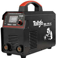 Tolkyo Inverter Welder MMA-250 to MMA-650, Black Case with Orange Chevron Vents